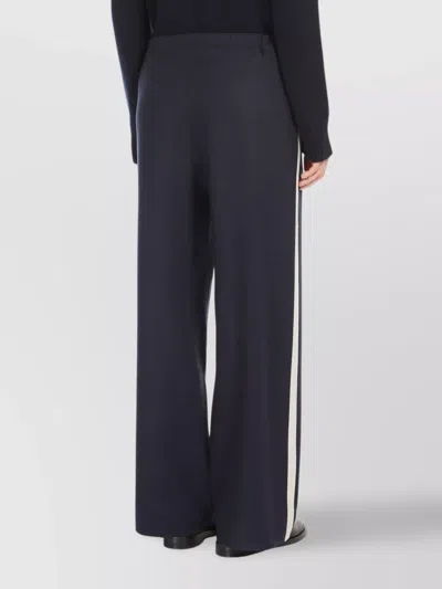 S Max Mara Flannel Trousers With Drawstring And Bands