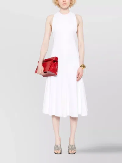Jacquemus Knee Length Dress Flared Skirt In White