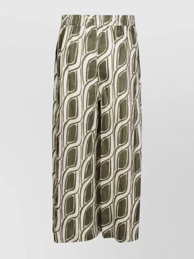 Liu •jo Liu Jo Green Motif Ramie Trousers