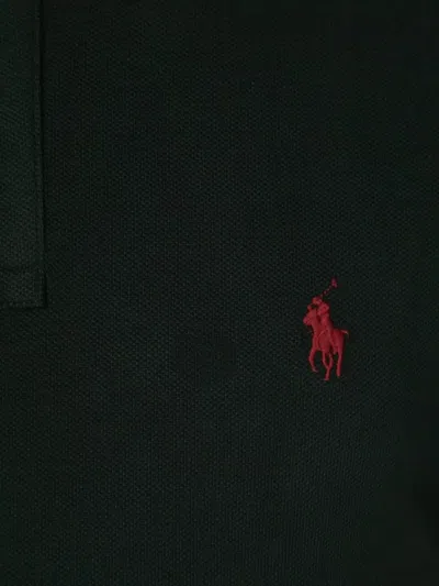 Polo Ralph Lauren Embroidered-logo Polo Shirt In Black