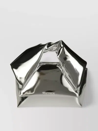Jw Anderson Small Twister Crossbody Bag In Silver