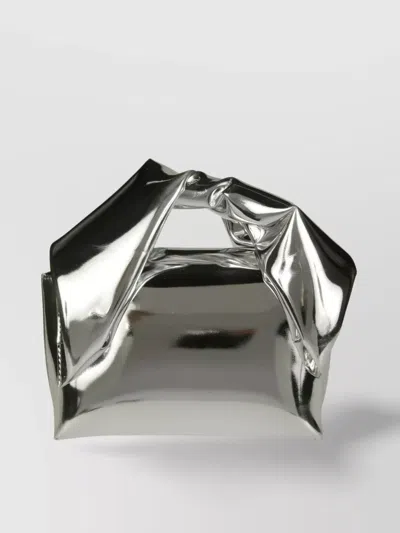 Jw Anderson Small Twister Crossbody Bag In Silver