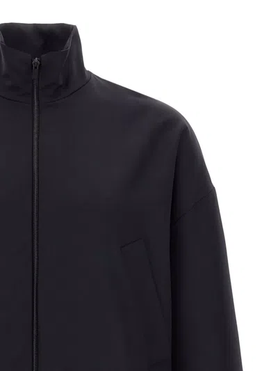 Fear Of God High-necked Jacket With Ribbed Cuffs And Hem In Blue