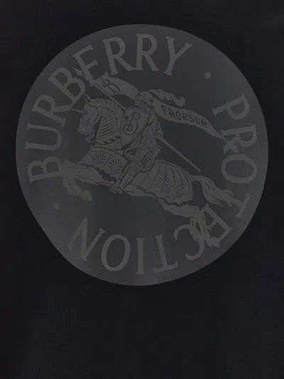 Burberry Check Trim Zip-up Drawstring Hoodie In Black