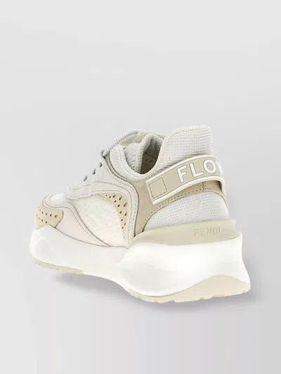 Fendi Women's Luxurious Calf Leather Sneakers In Animal Print