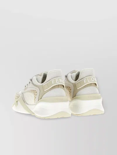 Fendi Women's Luxurious Calf Leather Sneakers In Animal Print