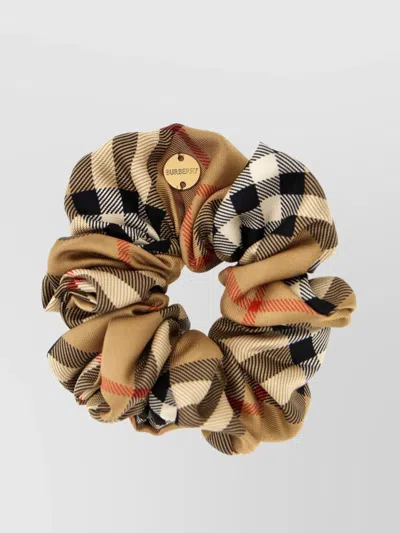 Burberry Check Pattern Scrunchie Hair Elastic