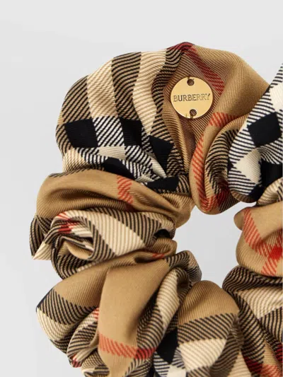 Burberry Check Pattern Scrunchie Hair Elastic