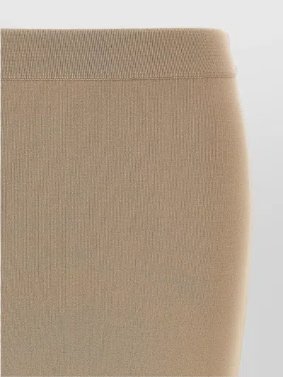 Max Mara Ribbed Texture Midi Length Elastic Waistband Skirt
