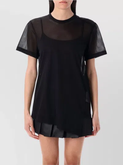 Comme Des Garçons Asymmetric Nylon Mesh T-shirt