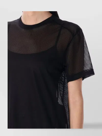 Comme Des Garçons Asymmetric Nylon Mesh T-shirt