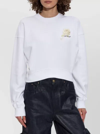 Off-white Roses Arrows Cropped Sweatshirt