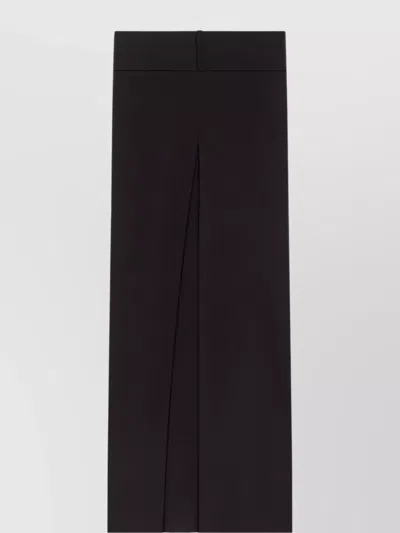 Courrèges Tailored Black Trousers With Unique Fringe Detail In Black