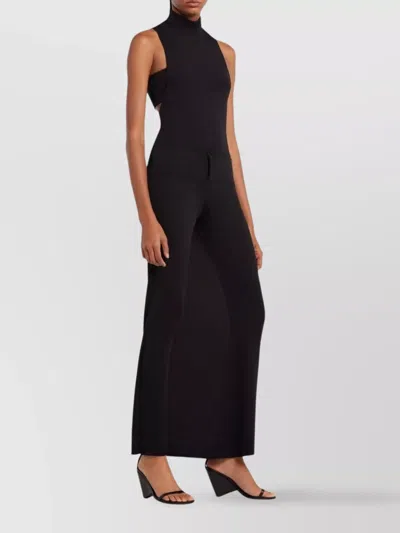 Courrèges Tailored Black Trousers With Unique Fringe Detail In Black