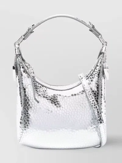By Far Cosmo Metallic Leather Handbag