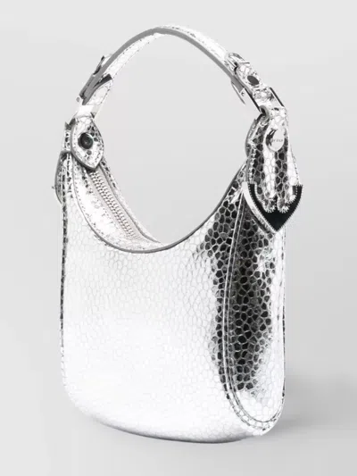 By Far Cosmo Metallic Leather Handbag