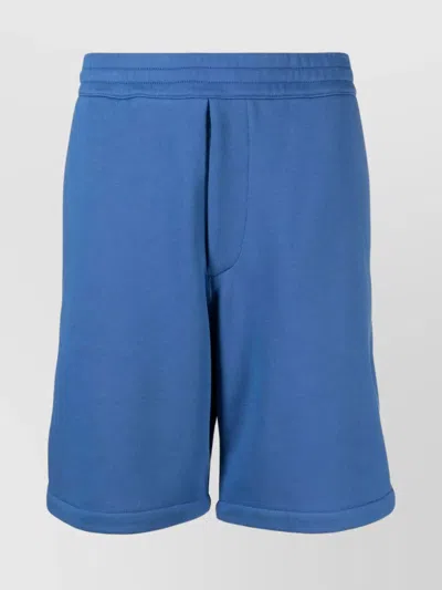Alexander Mcqueen Alexander Mc Queen Logo Cotton Shorts In Blue