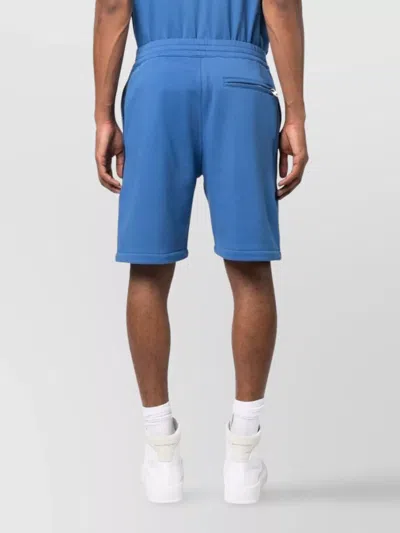 Alexander Mcqueen Alexander Mc Queen Logo Cotton Shorts In Blue