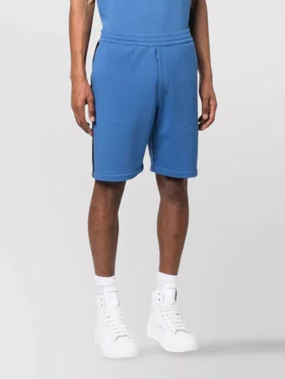 Alexander Mcqueen Alexander Mc Queen Logo Cotton Shorts In Blue