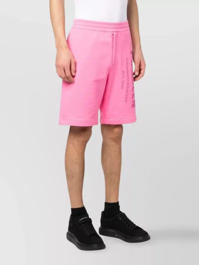 Alexander Mcqueen Alexander Mc Queen Bermuda Shorts With Graffiti Logo Print