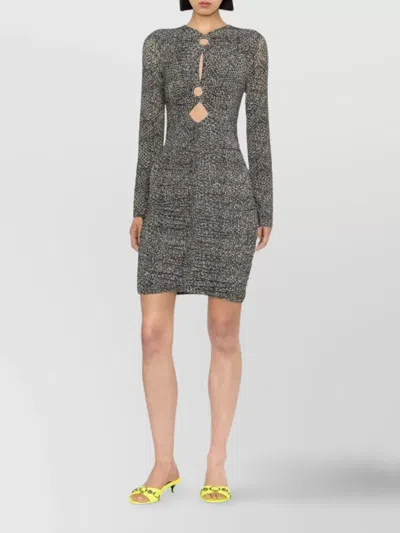 Isabel Marant Cut-out Silhouette Mini Dress In 01bk Black