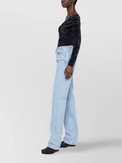 Attico Straight-leg Boyfriend Jeans In Blue