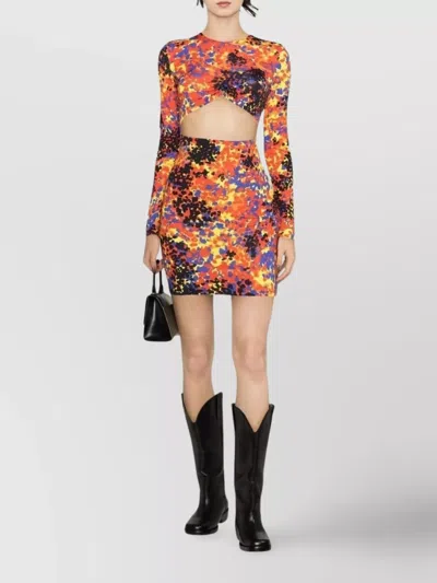 Dsquared2 Short Dress With Cut-out Design And Long Sleeves