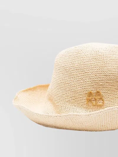 Ruslan Baginskiy Straw Knit Wide Brim Hat In Beige