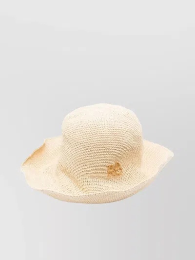 Ruslan Baginskiy Straw Knit Wide Brim Hat In Beige