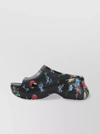 Balenciaga X Crocs Rose Print Pool Slides