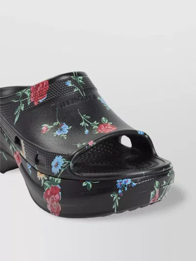 Balenciaga X Crocs Rose Print Pool Slides