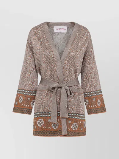 Valentino Viscose Cardigan In Neutral