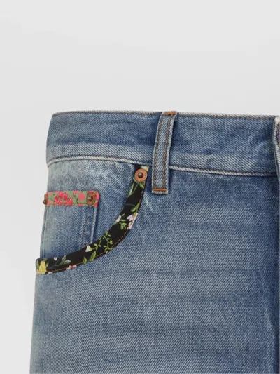 Valentino High Rise Viscose Straight Jeans