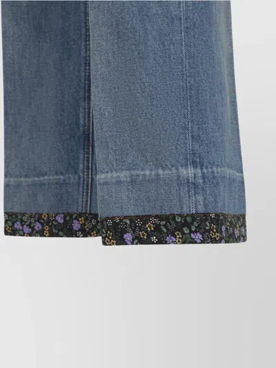 Valentino High Rise Viscose Straight Jeans