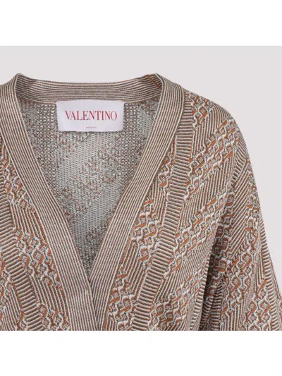 Valentino Viscose Cardigan In Neutral