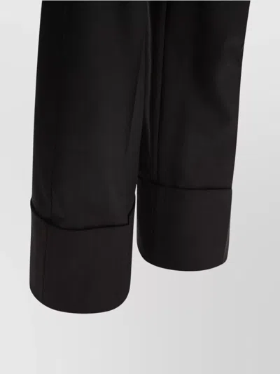 Valentino Tailored Trousers With Back Pockets And Front Pleats In Black