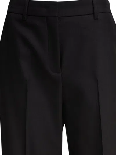 Valentino Tailored Trousers With Back Pockets And Front Pleats In Black