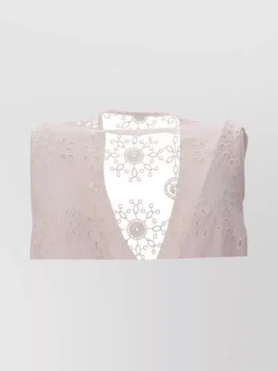 Ann Demeulemeester Waistcoat With Embroidered Lace Detailing And Tie Waist