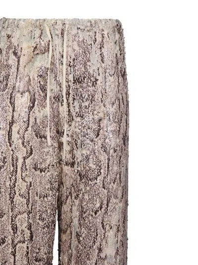 Dries Van Noten Puvis Straight Leg Casual Trouser Embroidered With All-over Sequins