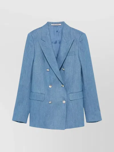 Tagliatore Double-breasted Cotton Jacket With Structured Shoulders