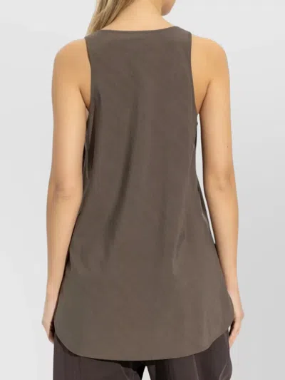 Lemaire Wide-neck Top In Brown