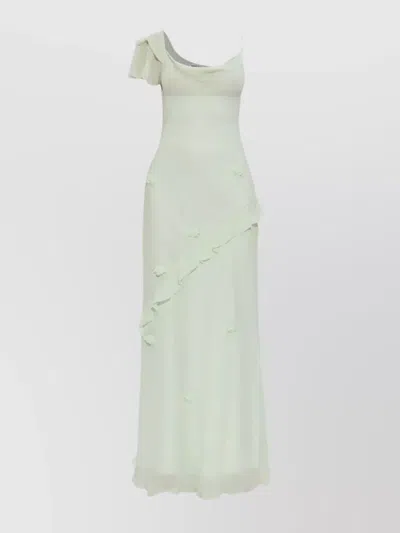 Self-portrait Self Portrait Long Georgette Dress With Floral Applique