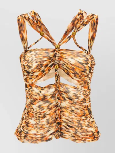 Isabel Marant Women Printed Silk Revon Top In Multi