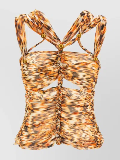 Isabel Marant Women Printed Silk Revon Top In Multi