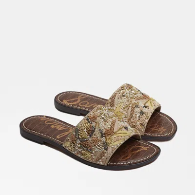 Sam Edelman Gisella Beaded Slide Sandal Ivory Multi Sequin Beads In White