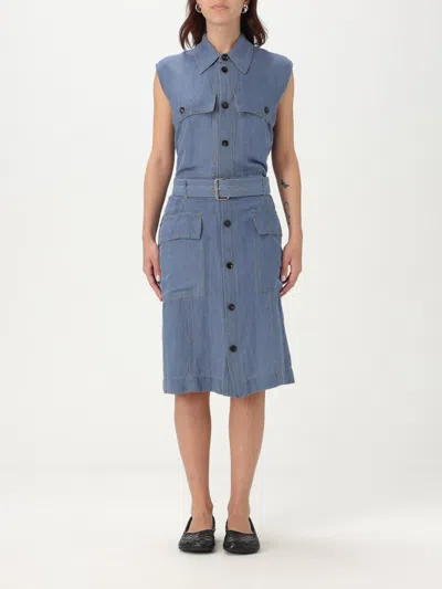 Bottega Veneta Denim Dress With Adaptable Belt Detail In Denim