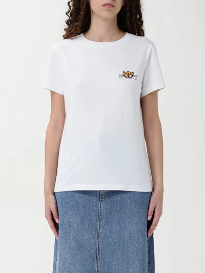 Kenzo Happy Tiger Logo T-shirt In Weiss