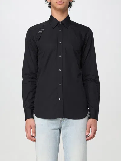 Alexander Mcqueen Shirts Blacks And Greys In Black
