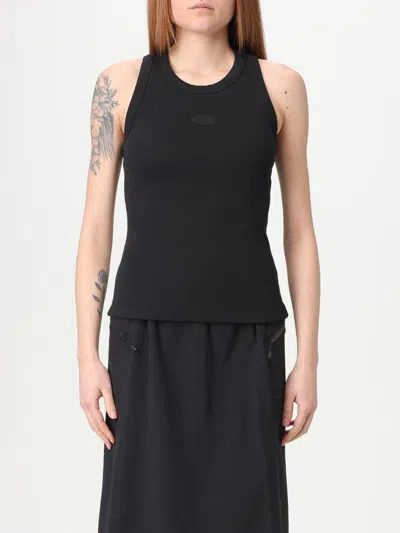 The North Face Ribbed Texture Sleeveless Tank Top In Schwarz