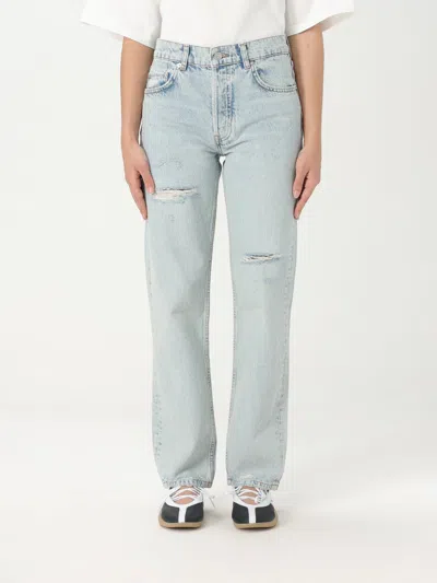 Anine Bing Kate Straight-leg Bleached Blue Jeans